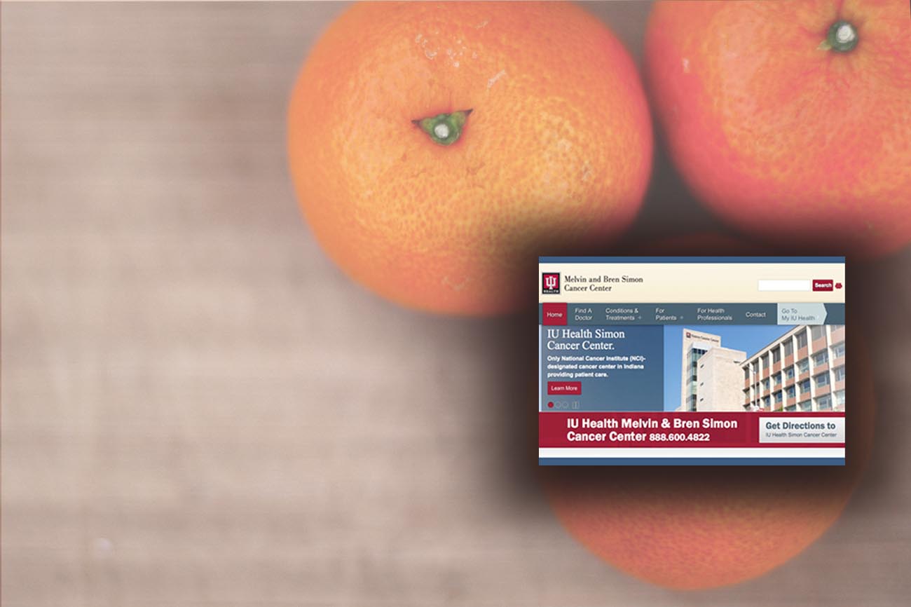 IU Health Cancer Website Header